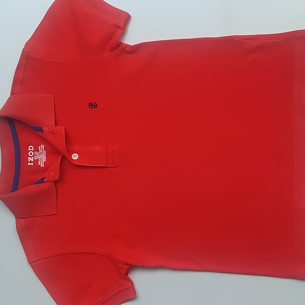 IZOD s/c 8 Orange Cotton Polo